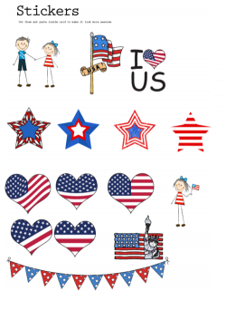 4th of July Sticker Clipart | Pinterest | Scrapbook, Planners and Craft