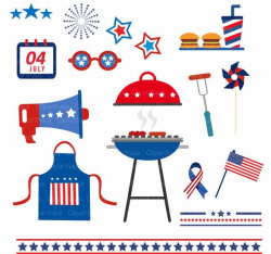 Fourth of July clip art, 4th of july vector, 4th of July Clipart, 4th of  July svg, Independence Day Clipart, Commercial use, SVG, SVG Files