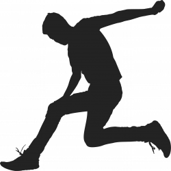Clipart - Man Jumping Silhouette 2