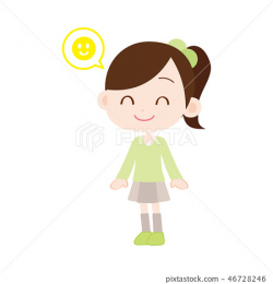 Girl feeling good smile mark - Stock Illustration [46728246 ...