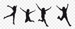 Joy Jumping Silhouette - People Silhouettes Jumping Clipart ...