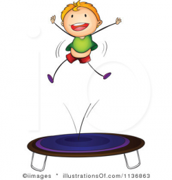 Jumping On Trampoline Clipart