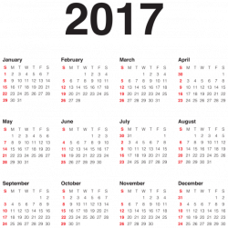 2017 Calendar Transparent PNG Clip Art Image | Image | Pinterest