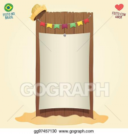 EPS Vector - Brazilian june party cool blank thematic board ...