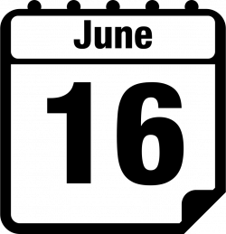 June 16 Daily Calendar Page Svg Png Icon Free Download (#46964 ...