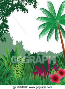 Vector Stock - Beautiful forest background. Clipart ...