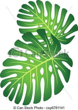Jungle Plants Clip Art | Decorative painting | Leaf template ...