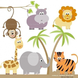 Jungle Animal Clip Art Original Zoo Jungle Book clipart ...