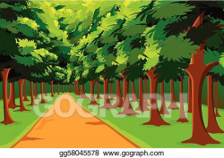 EPS Vector - Way to jungle. Stock Clipart Illustration ...