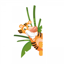 Jungle Wallstickers for Babies Room, Tiger Sticker
