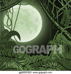 Clip Art Vector - Jungle-8. Stock EPS gg62097623 - GoGraph