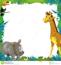 Cartoon Safari - Jungle - Frame Border Template ...