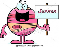 Vector Art - Cartoon jupiter sign. EPS clipart gg74483374 ...