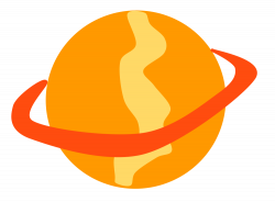 OnlineLabels Clip Art - Orange Planet
