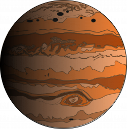 Drawing of the planet jupiter close-up free image