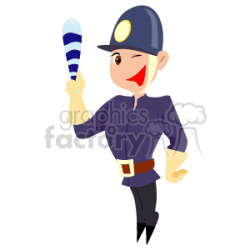 cartoon police officer clipart. Royalty-free clipart # 155643