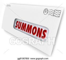 Clipart - Summons word envelope serving court paper document ...