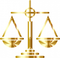 Clipart - Gold Scales Of Justice Icon