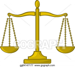 EPS Illustration - Cartoon scales of justice. Vector Clipart ...