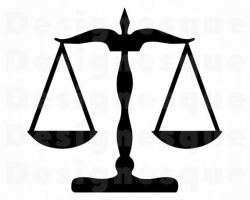 Scales of Justice #6 SVG, Lawyer Svg, Attorney Svg, Law Svg, Justice  Clipart, Files for Cricut, Cut Files For Silhouette, Dxf, Png, Eps, Svg