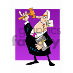 cartoon supreme court justice holding bible clipart. Royalty-free clipart #  405556