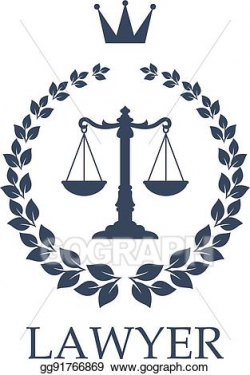 Vector Art - Scales of justice emblem for law firm design ...