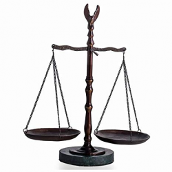 Lawyers & Legal - Scales of Justice Sculpture with Eagle Finial - Lawyer  Gifts