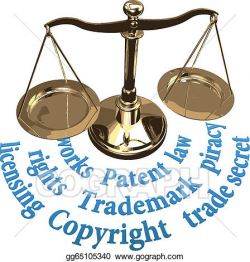 Vector Stock - Scale ip rights legal justice concept ...