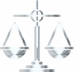 Clipart - Silver Scales Of Justice Icon