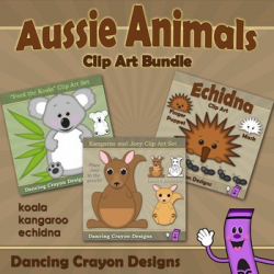 Australia: Australian Animals Clip Art: Aussie Animals Bundle