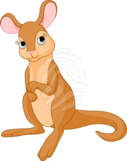 Baby kangaroo clipart image #5877
