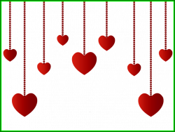 Awesome Hanging Hearts Decoration Png Picture Clipart Pics For ...