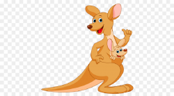 Cartoon Background clipart - Kangaroo, Cartoon, Illustration ...