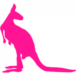 Deep pink kangaroo 3 icon - Free deep pink animal icons