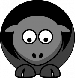 Sheep Black Grey Sad Clip Art at Clker.com - vector clip art online ...
