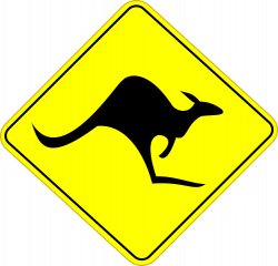 Kangaroo Road Sign Australia transparent PNG - StickPNG