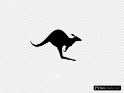Solid Black Kangaroo Clip art, Icon and SVG - SVG Clipart
