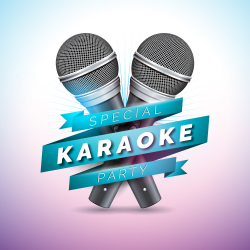 Vector Flyer illustration on a Karaoke Party theme with ...