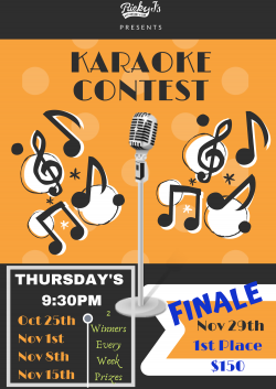 Karaoke Contest — Ricky J's Restaurant & Bar