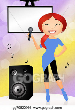 Stock Illustration - Karaoke. Clipart Drawing gg70820966 ...