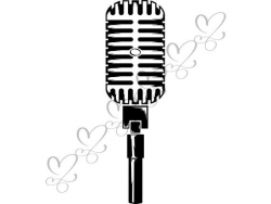 Microphone Singer Audio Voice karaoke Record Concert Radio Studio.SVG .EPS  .PNG Vector Space Clipart Digital Download Circuit Cut Cutting
