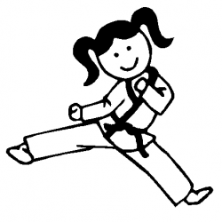 Karate clipart black and white 4 » Clipart Station
