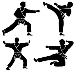 Martial Artist silhouette stencils perfect for painting a ...
