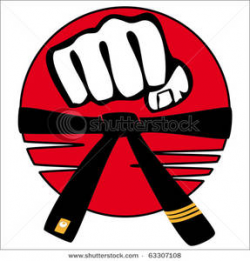 Royalty Free Clipart Image: A Karate Black Belt and Fist on ...