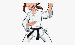 Mixed Martial Arts Clipart Karate Chop - Cartoon Karate Girl ...