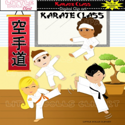 KARATE CLASS CLIPART (instant download)