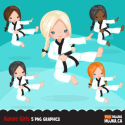 Karate Kid Clipart. Karate girls, card making, planner ...