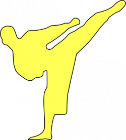Yellow Karate Kicker Clip Art at Clker.com - vector clip art online ...