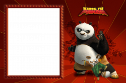 Kung Fu Panda Kids PNG Transparent Frame | Kung Fu Panda Printables ...