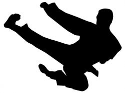 Download ninja kick silhouette clipart Kick Karate Clip art ...